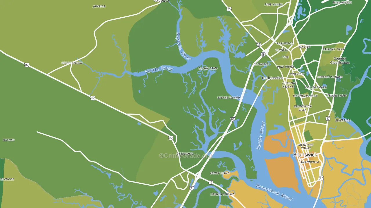 31523, GA Map of Vehicle Theft Rates