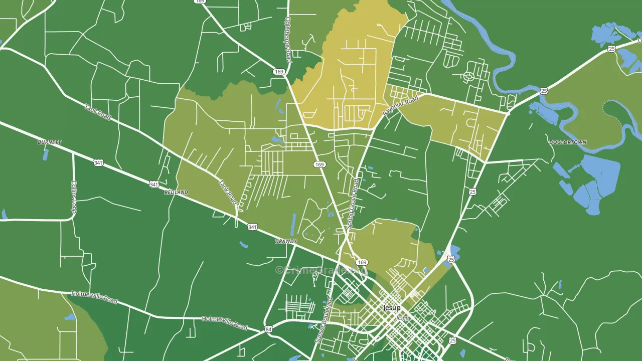 31545, GA Map of Vehicle Theft Rates