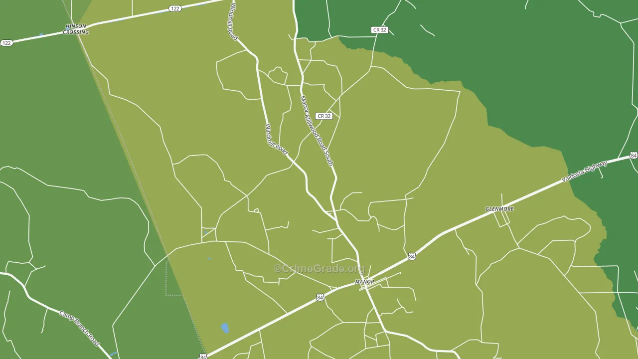 31550, GA Map of Vehicle Theft Rates