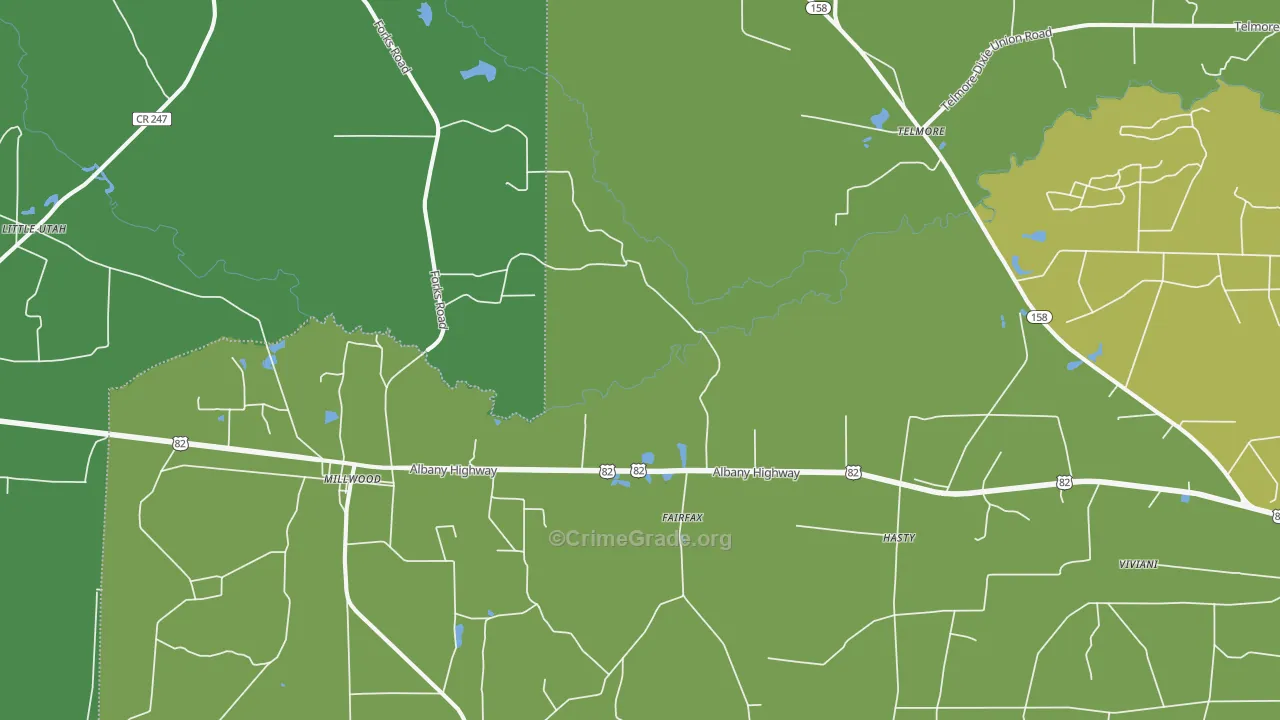 31552, GA Map of Vehicle Theft Rates