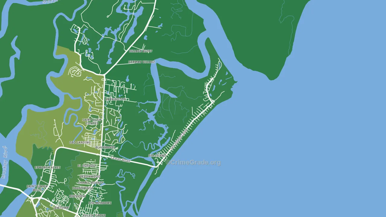 31561, GA Map of Vehicle Theft Rates
