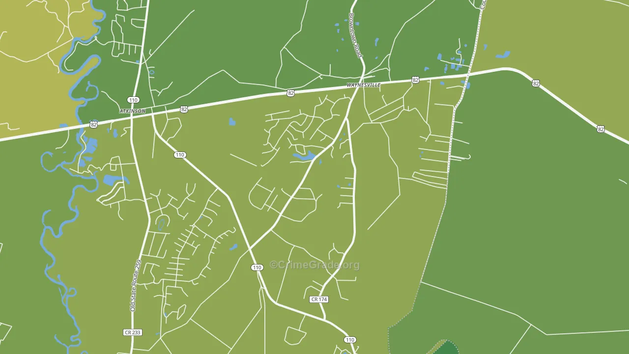 31566, GA Map of Vehicle Theft Rates