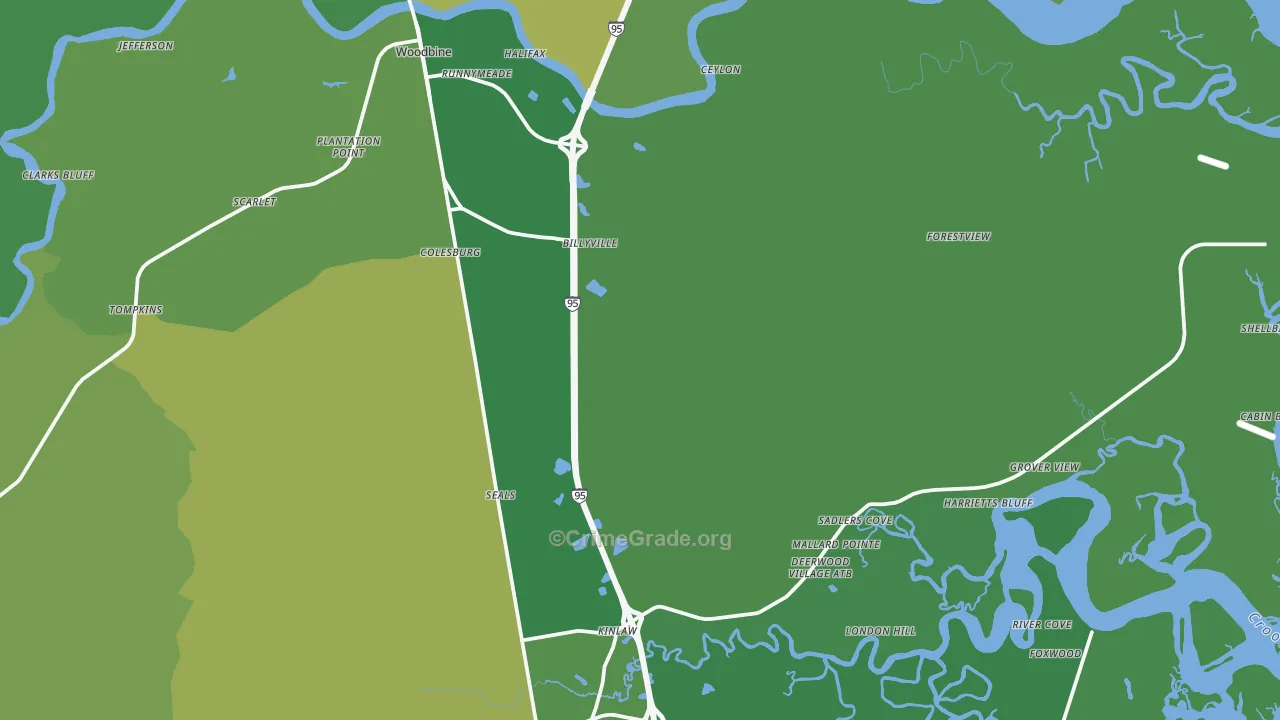 31569, GA Map of Vehicle Theft Rates