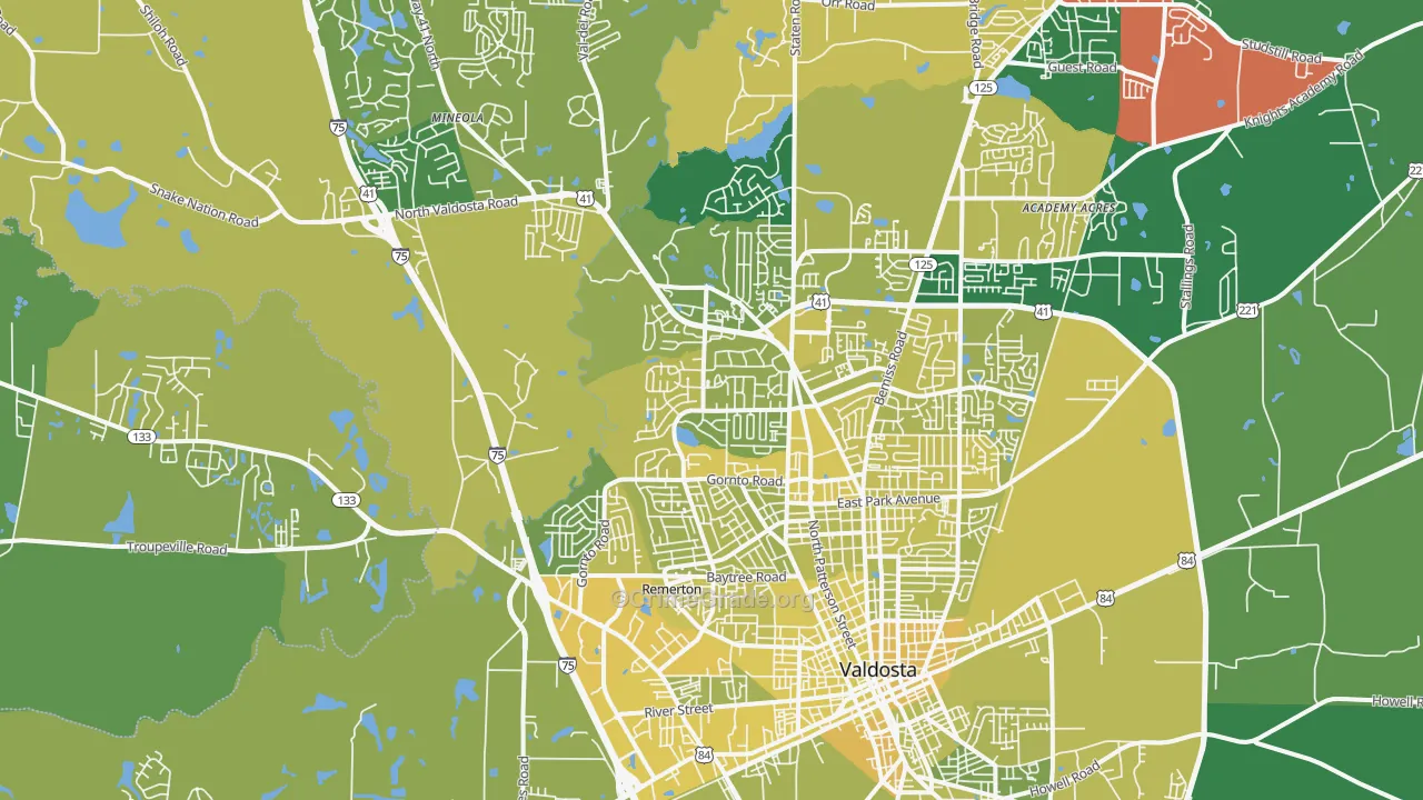 31602, GA Map of Vehicle Theft Rates