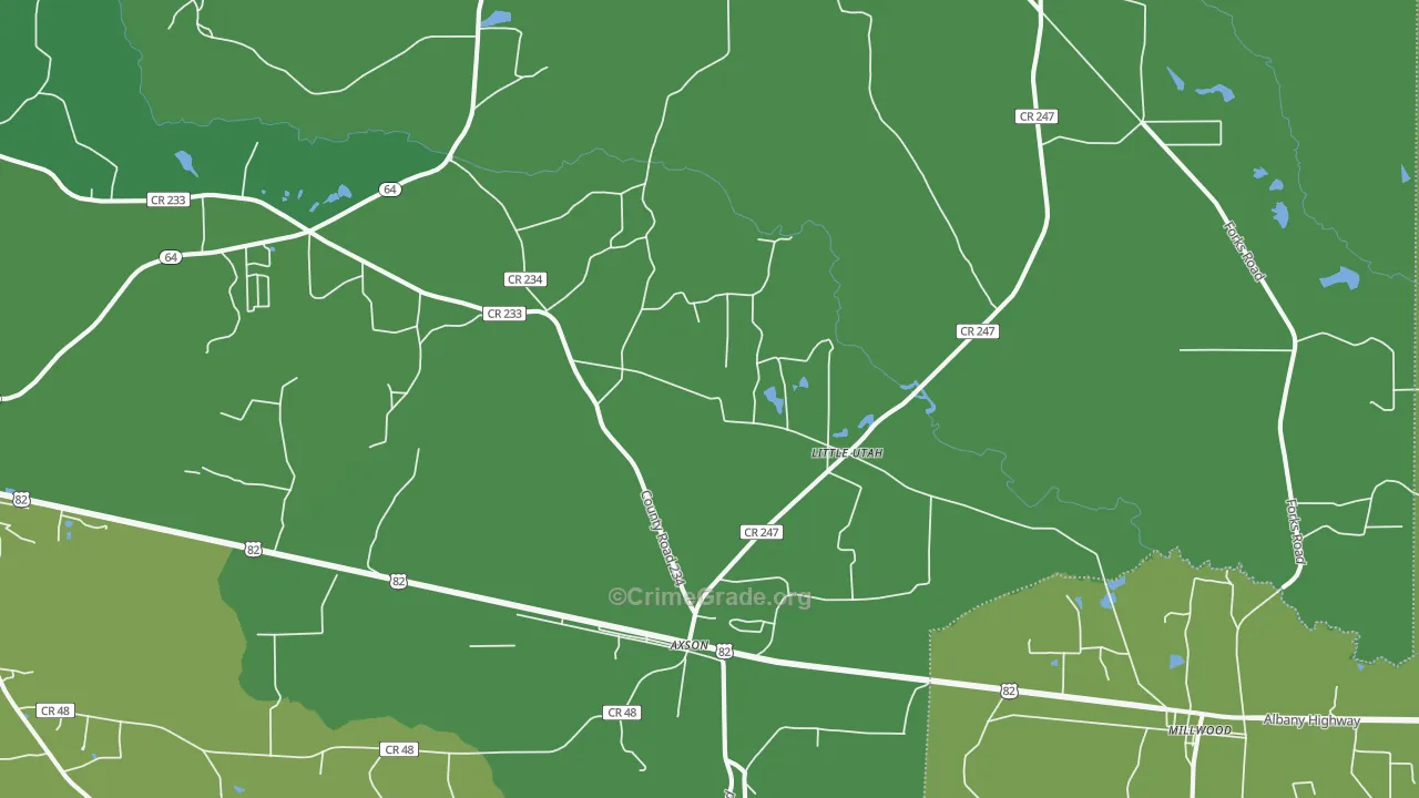 31624, GA Map of Vehicle Theft Rates