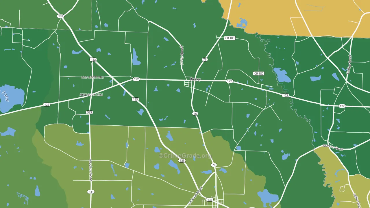 31625, GA Map of Vehicle Theft Rates