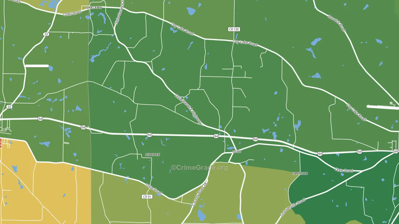 31629, GA Map of Vehicle Theft Rates