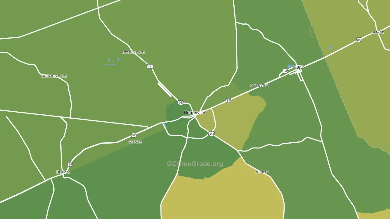 31634, GA Map of Vehicle Theft Rates
