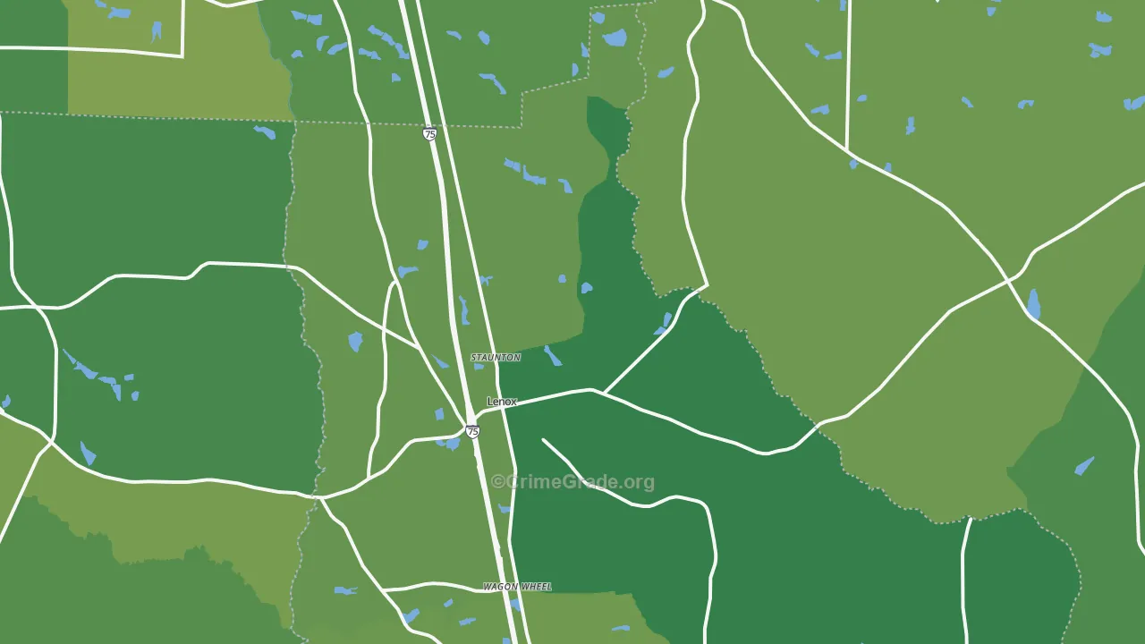 31637, GA Map of Vehicle Theft Rates