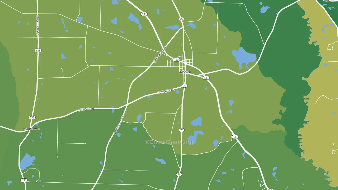 31638, GA Map of Vehicle Theft Rates