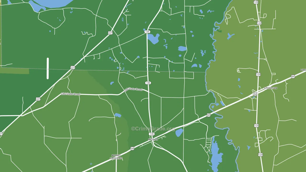 31641, GA Map of Vehicle Theft Rates