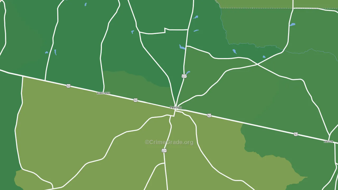 31642, GA Map of Vehicle Theft Rates