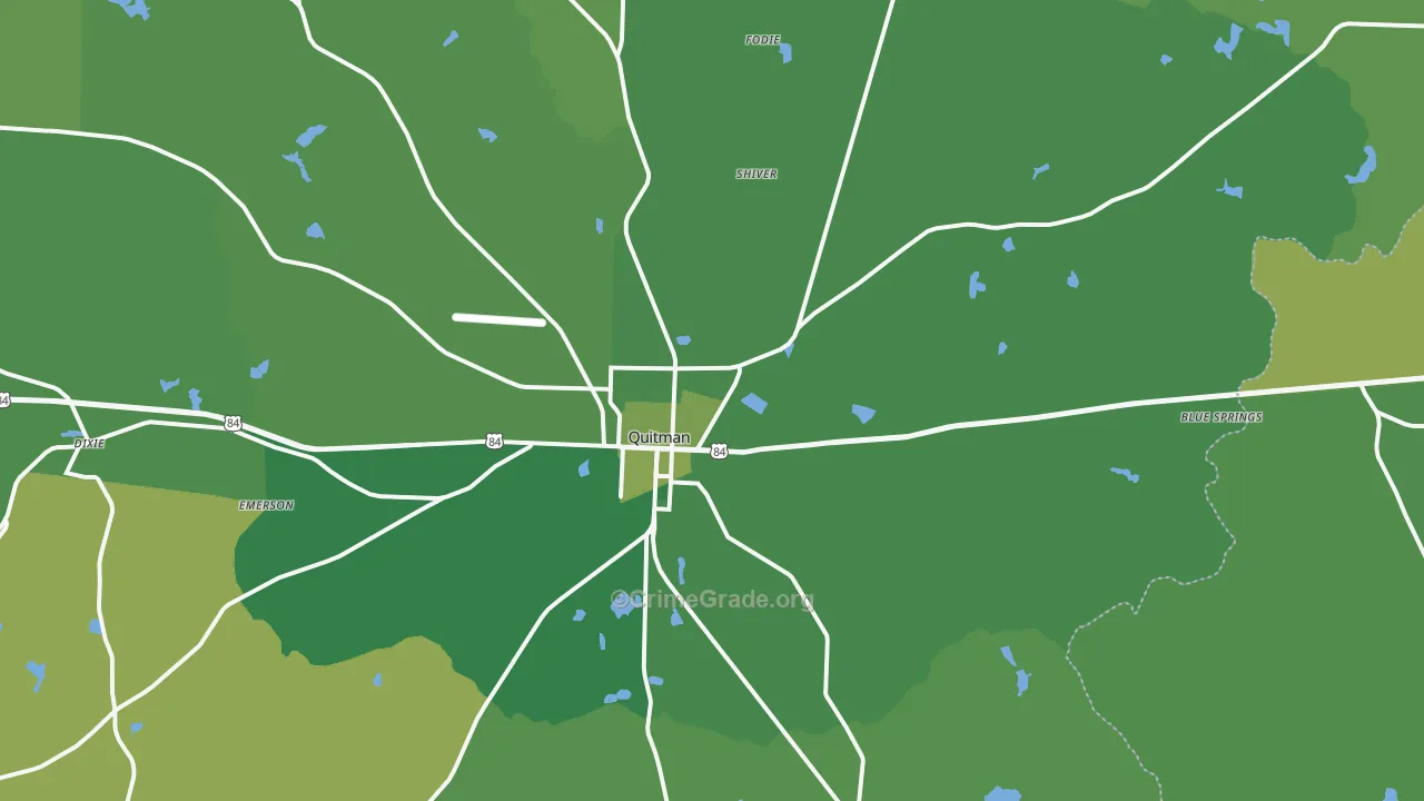 31643, GA Map of Vehicle Theft Rates
