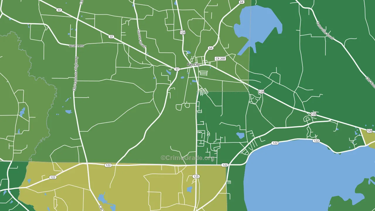 31645, GA Map of Vehicle Theft Rates