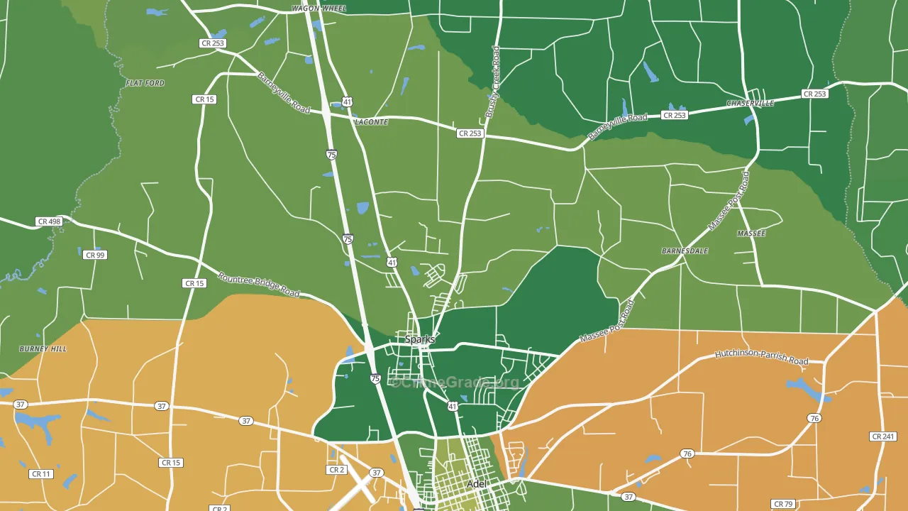 31647, GA Map of Vehicle Theft Rates