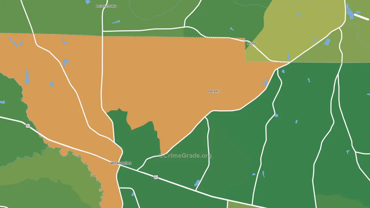 31650, GA Map of Vehicle Theft Rates