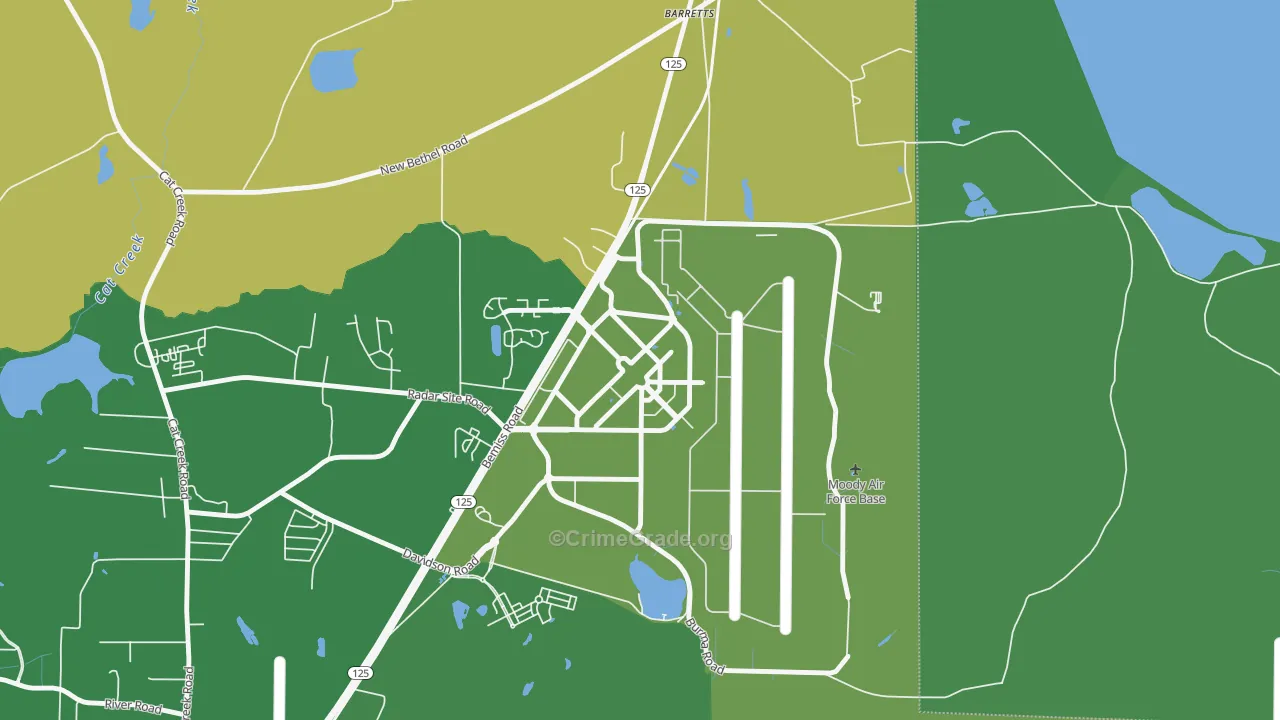 31699, GA Map of Vehicle Theft Rates
