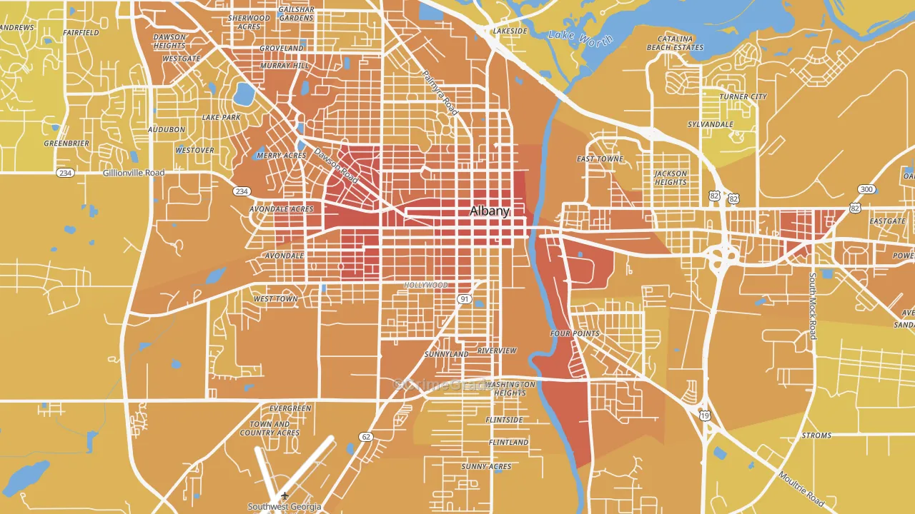 31701, GA Map of Vehicle Theft Rates