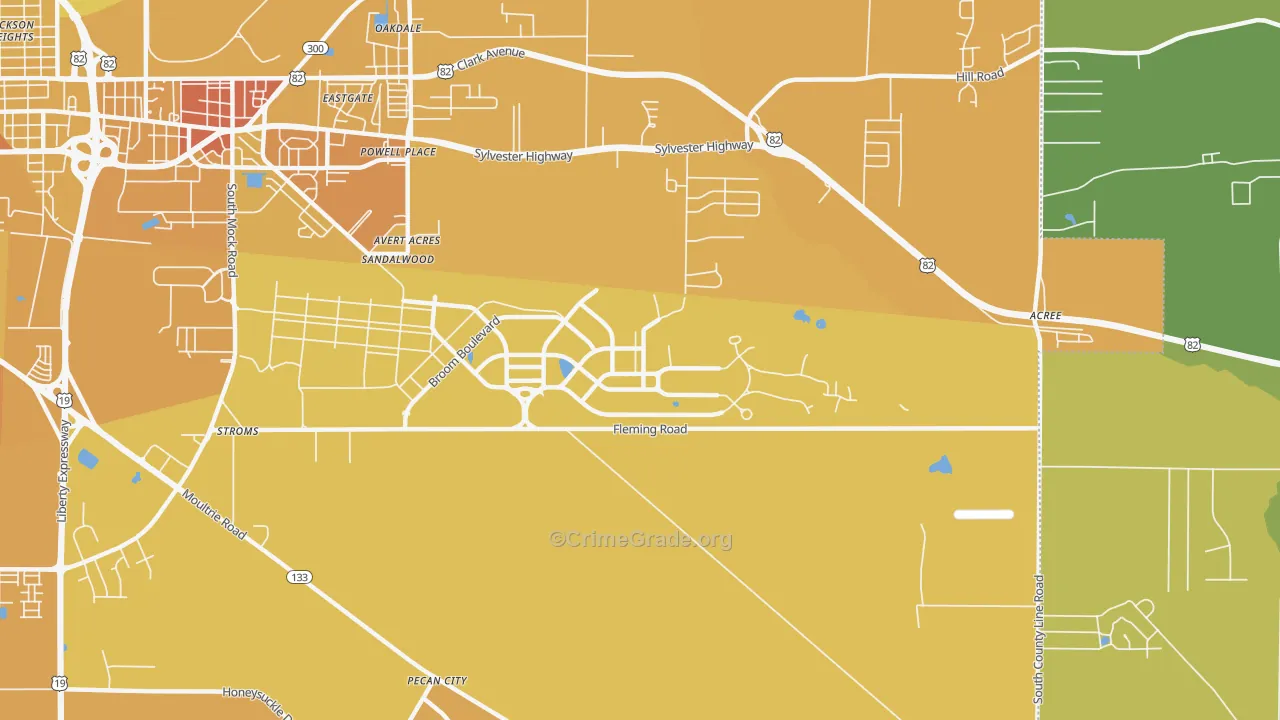 31704, GA Map of Vehicle Theft Rates