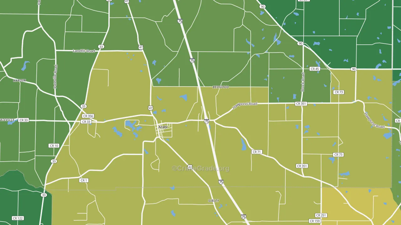 31712, GA Map of Vehicle Theft Rates