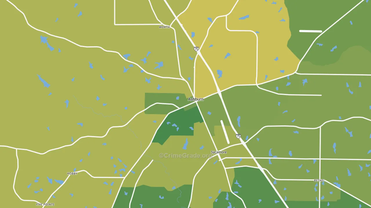 31714, GA Map of Vehicle Theft Rates