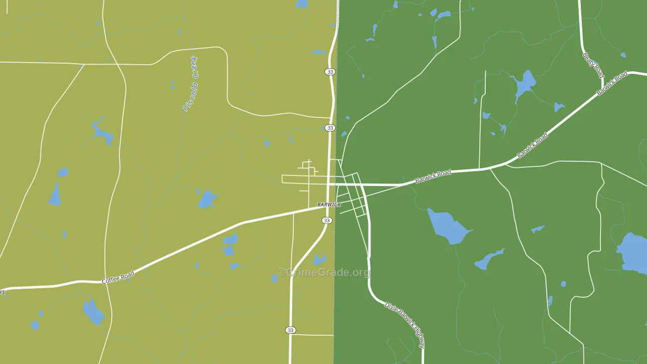31720, GA Map of Vehicle Theft Rates