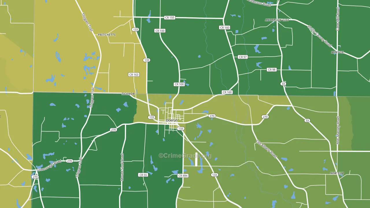 31744, GA Map of Vehicle Theft Rates