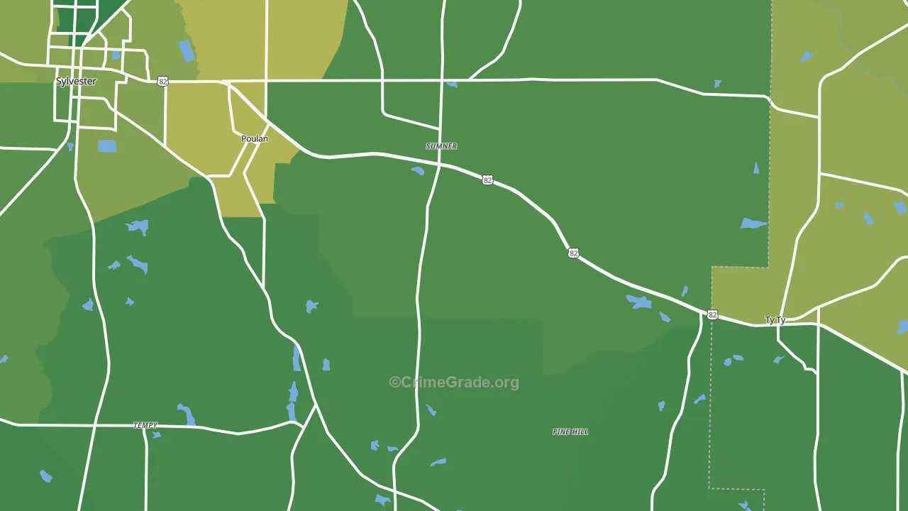 31789, GA Map of Vehicle Theft Rates