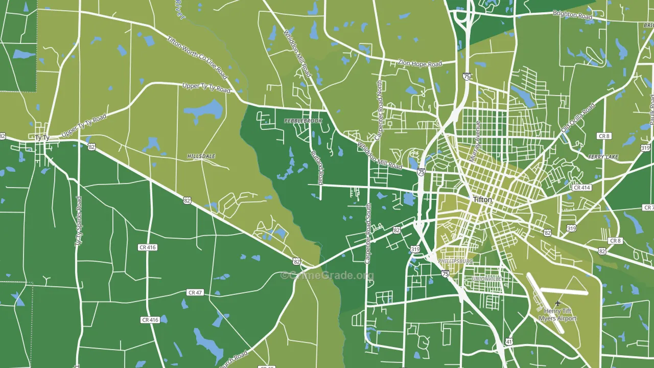 31793, GA Map of Vehicle Theft Rates