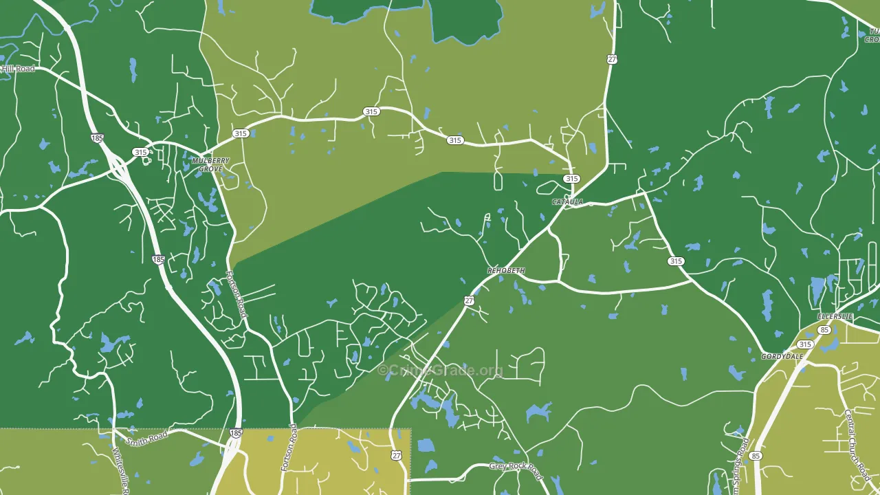 31804, GA Map of Vehicle Theft Rates