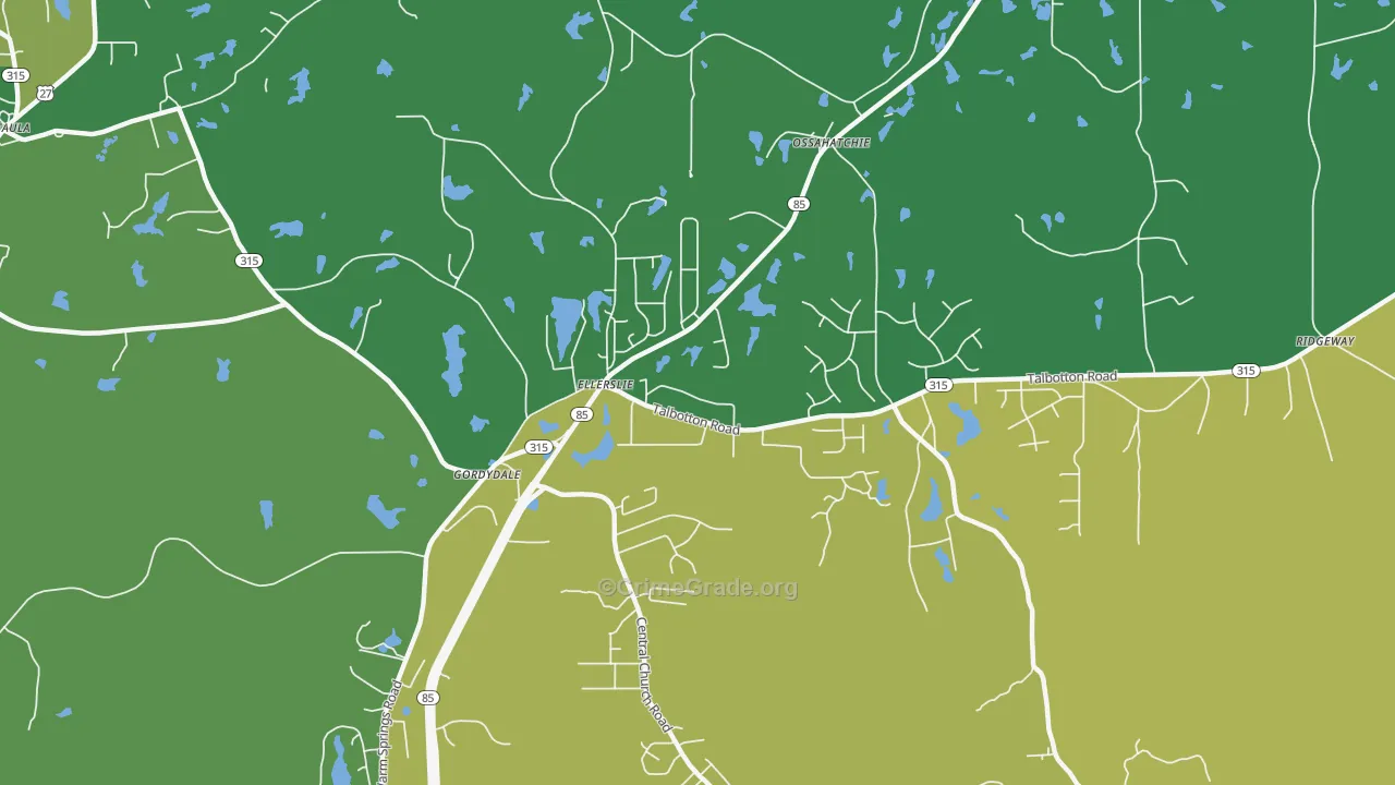 31807, GA Map of Vehicle Theft Rates