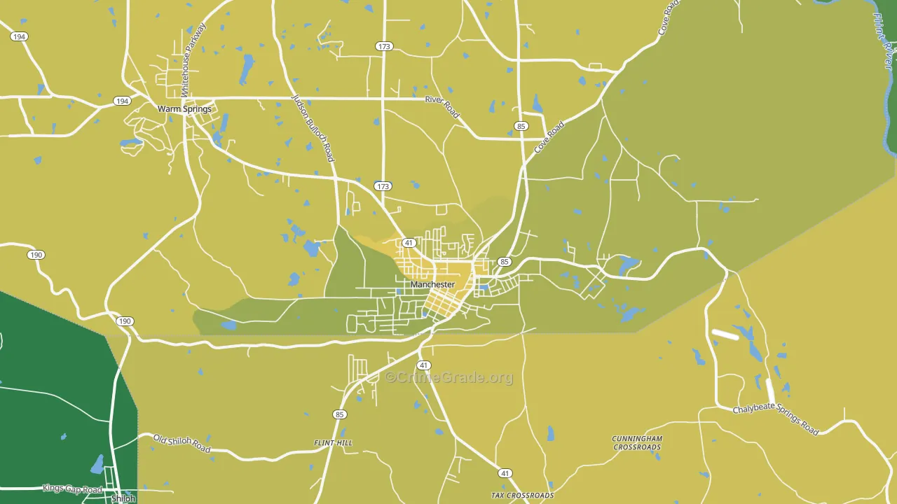 31816, GA Map of Vehicle Theft Rates