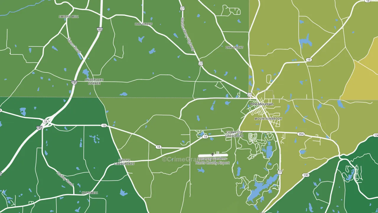31822, GA Map of Vehicle Theft Rates