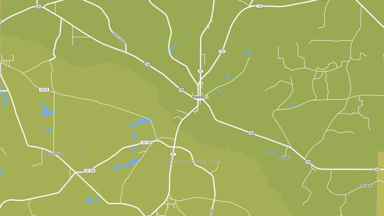 31824, GA Map of Vehicle Theft Rates