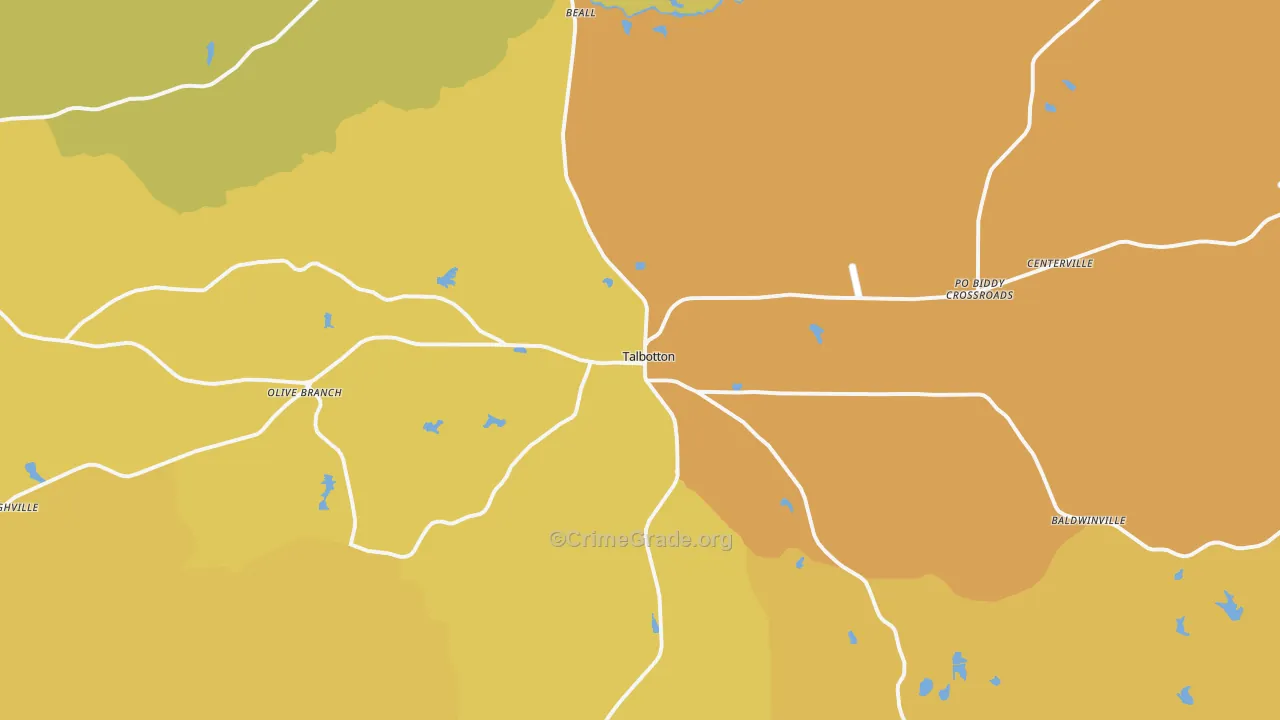 31827, GA Map of Vehicle Theft Rates