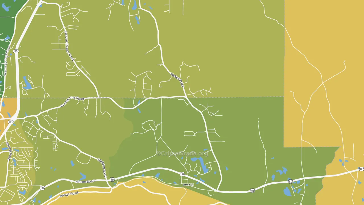 31829, GA Map of Vehicle Theft Rates