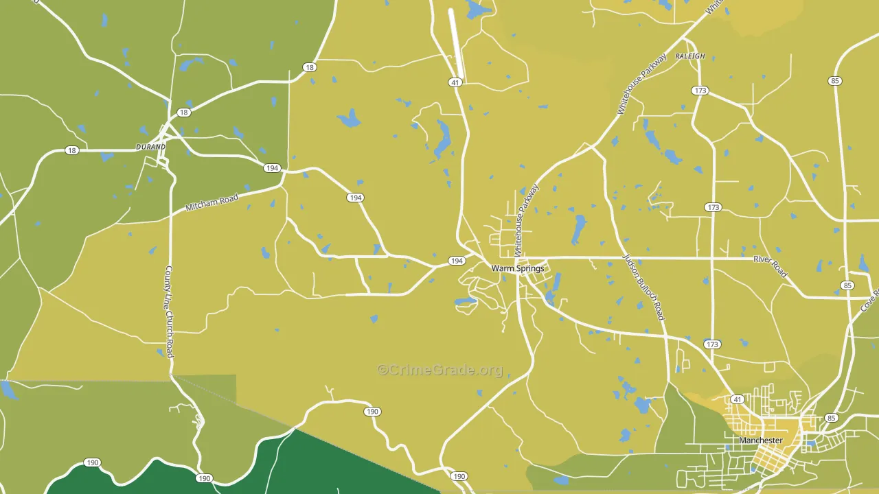 31830, GA Map of Vehicle Theft Rates