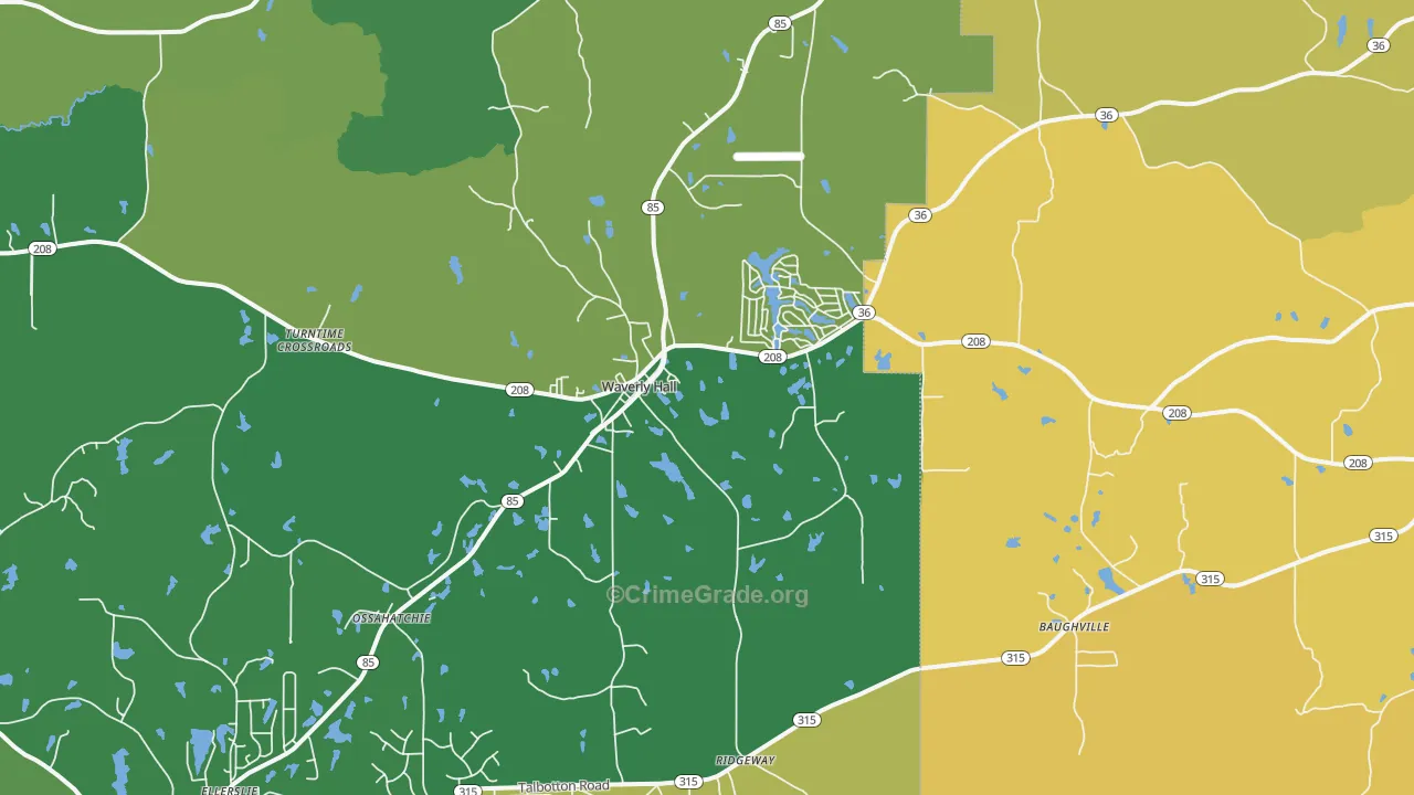 31831, GA Map of Vehicle Theft Rates