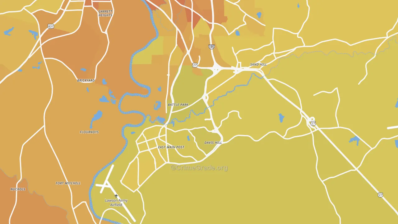 31905, GA Map of Vehicle Theft Rates