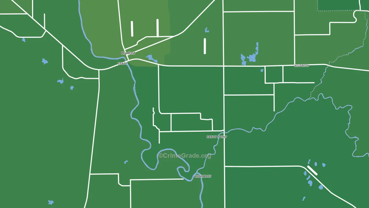 32008, FL Map of Vehicle Theft Rates