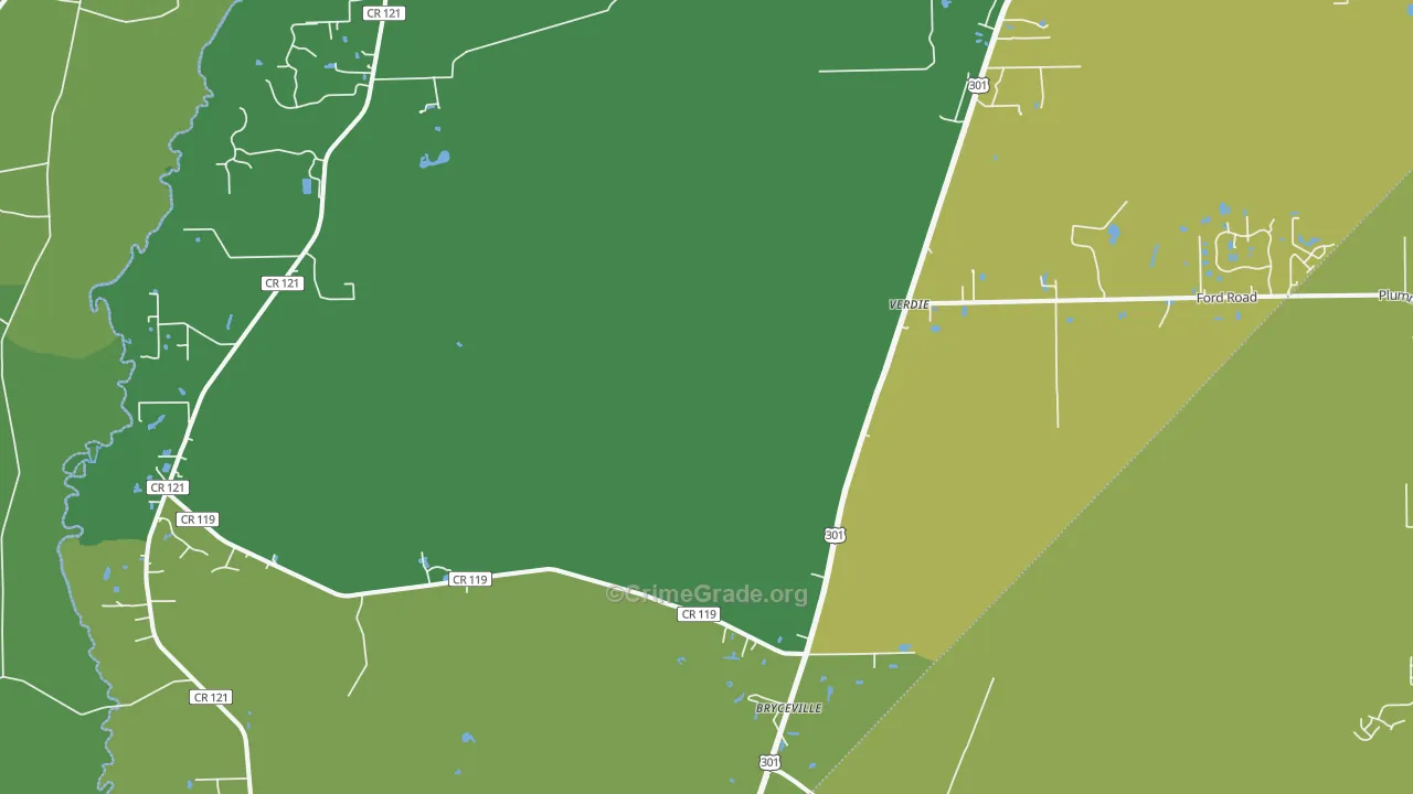 32009, FL Map of Vehicle Theft Rates