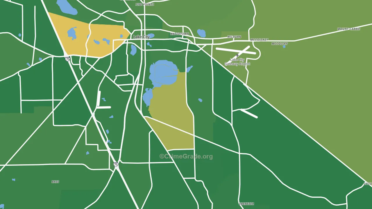 32025, FL Map of Vehicle Theft Rates