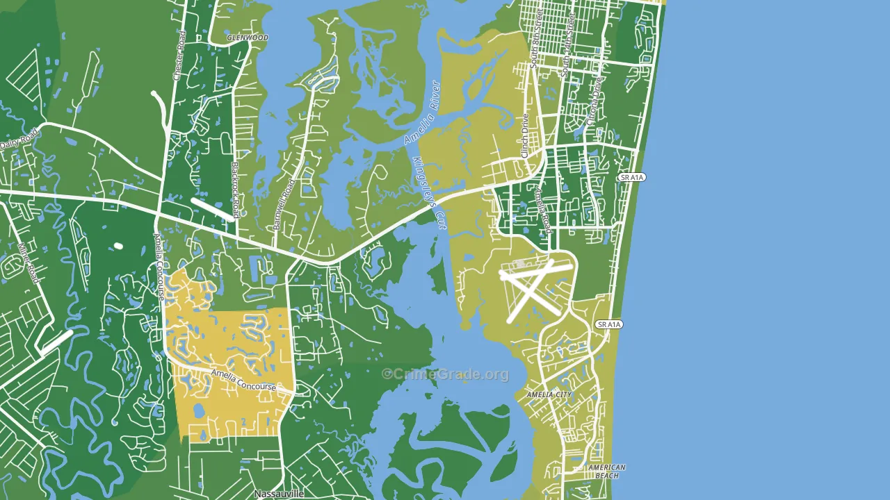 32034, FL Map of Vehicle Theft Rates