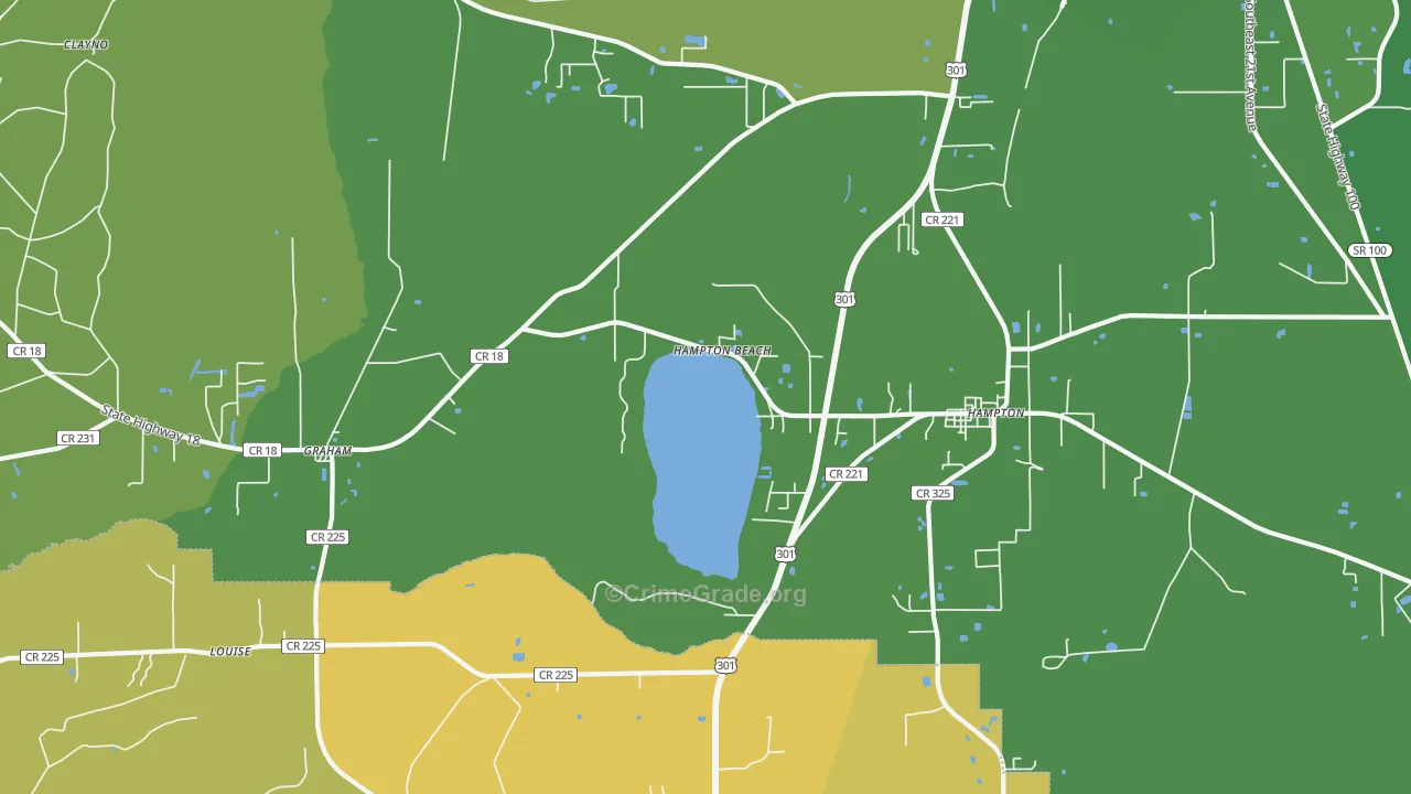 32044, FL Map of Vehicle Theft Rates