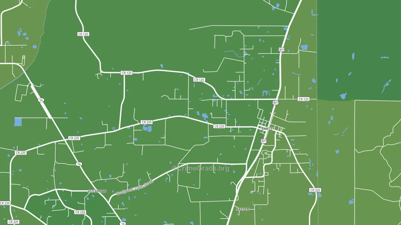32058, FL Map of Vehicle Theft Rates