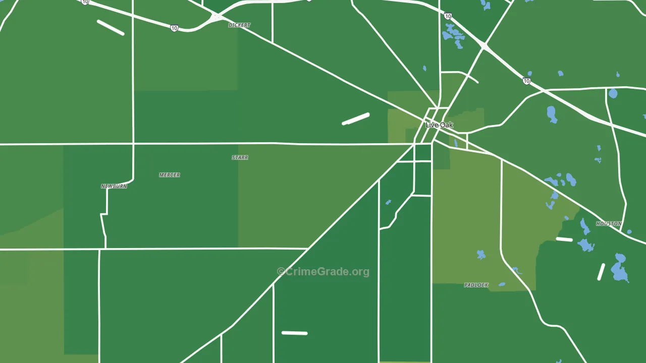 32060, FL Map of Vehicle Theft Rates