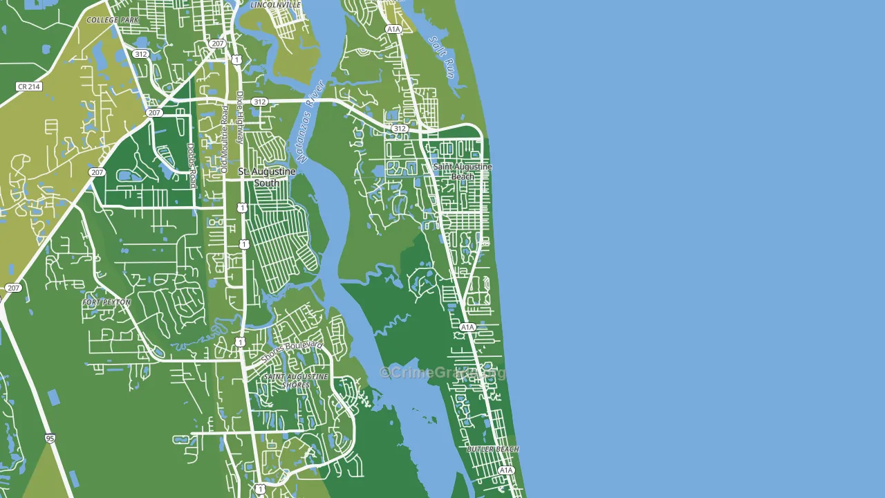 32080, FL Map of Vehicle Theft Rates