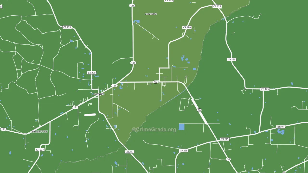 32083, FL Map of Vehicle Theft Rates