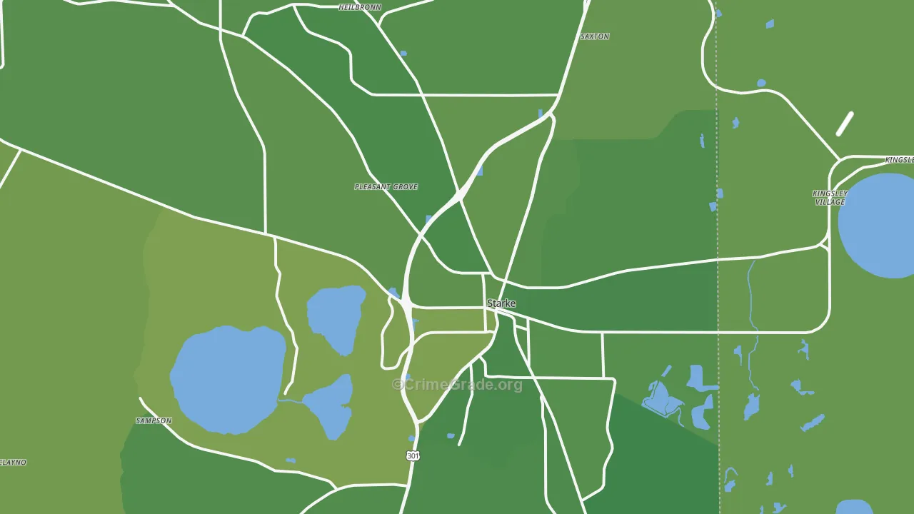 32091, FL Map of Vehicle Theft Rates