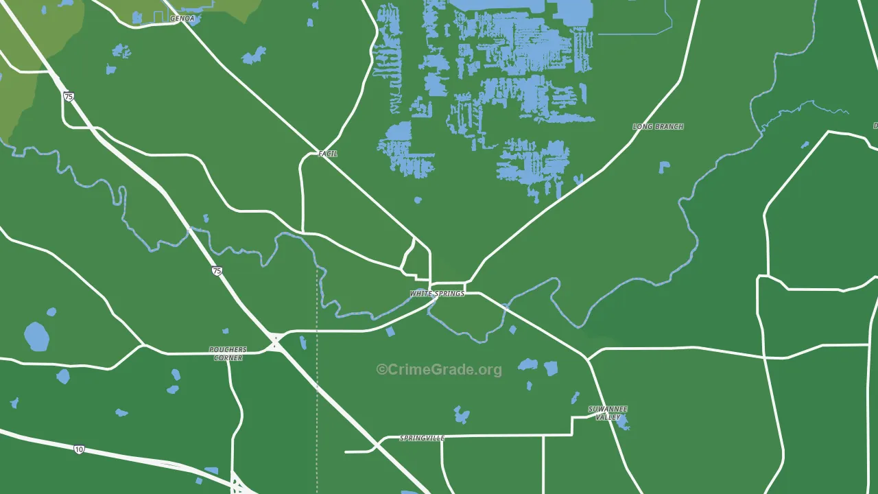 32096, FL Map of Vehicle Theft Rates
